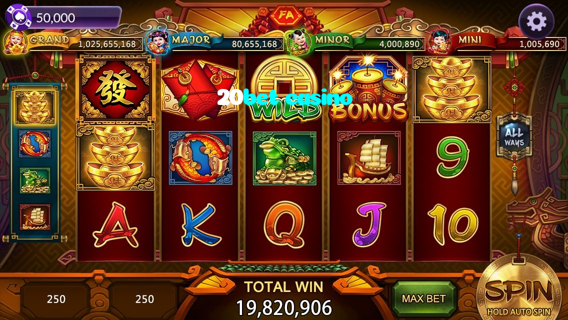 20bet casino casino presented on mobile device in Pakistan with slots and live games